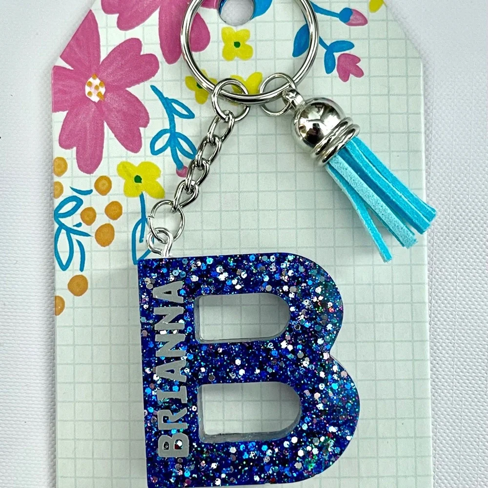 Brianna Glitter Resin‎ Keychain